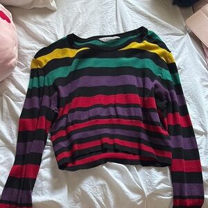 Colorful Striped Long Sleeve Top